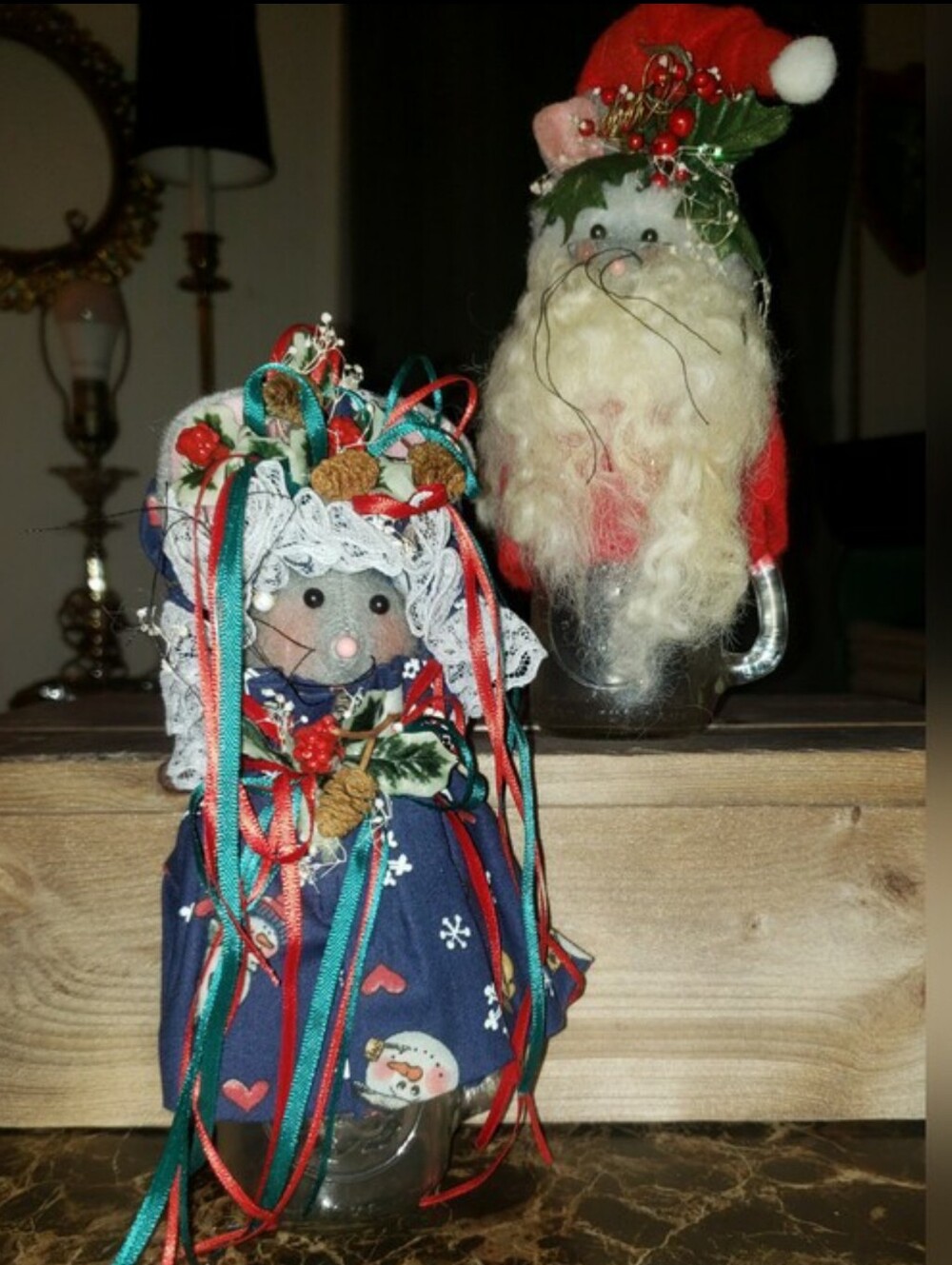 Christmas Mouse Jars Lot #1